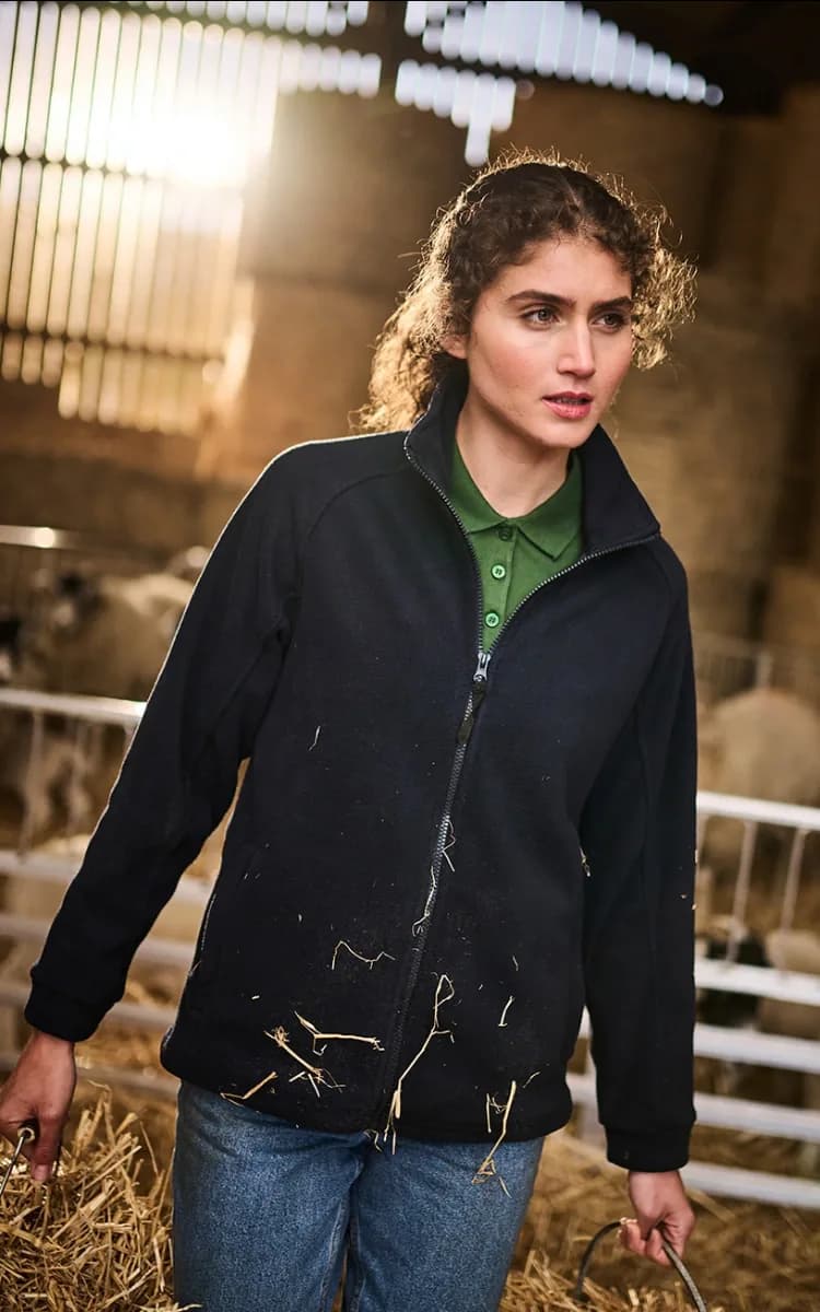 Custom branded fleece jackets for trades — fleece workwear printing Hampshire