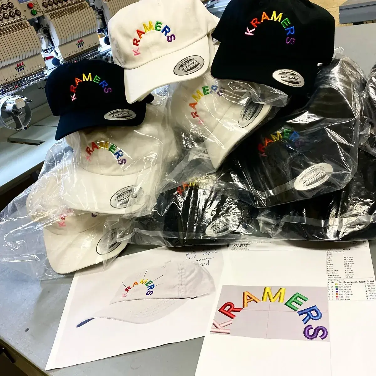 Embroidery production for company uniforms — workwear printing Hampshire